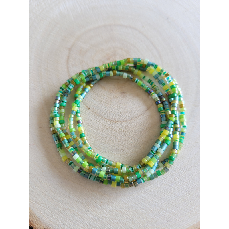  Set Groene Glaskraal Armbanden (2mm) 244