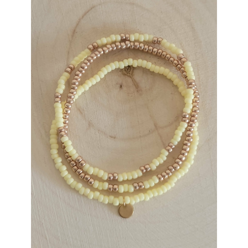 Set Miyuki armbanden Light Lemon
