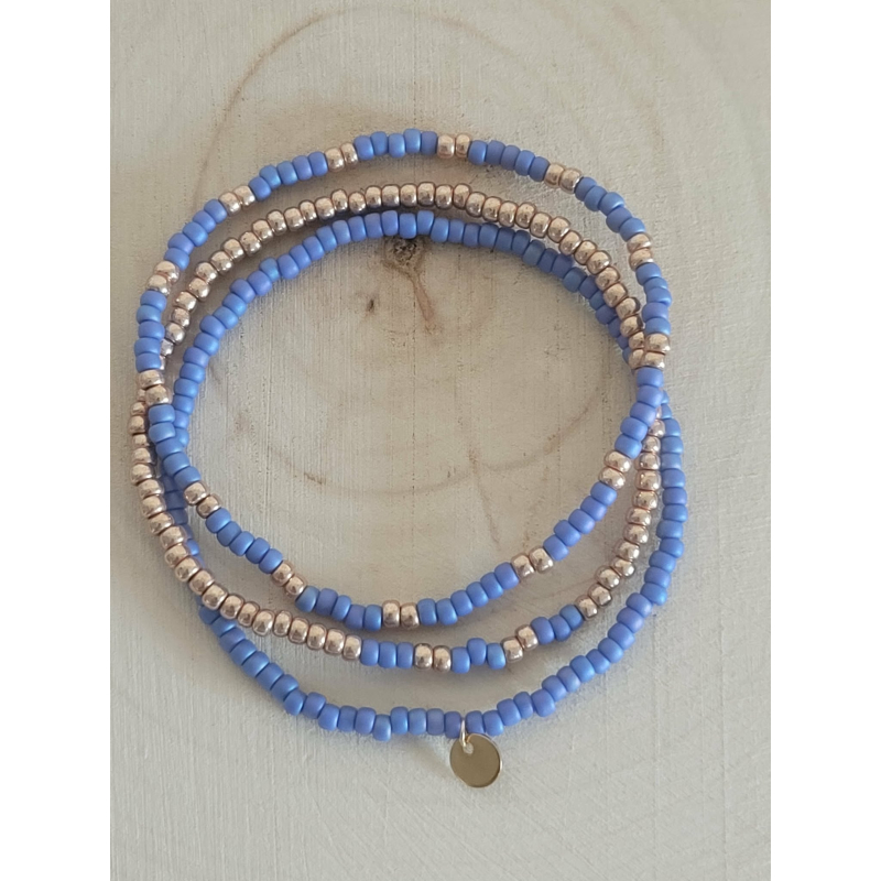 Set Miyuki armbanden Soft Blue