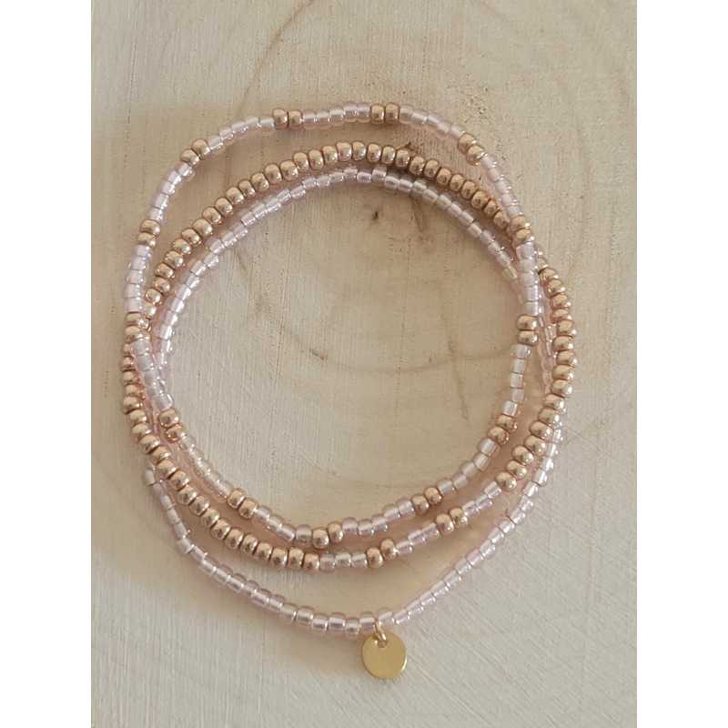 Set Miyuki armbanden Light Blush